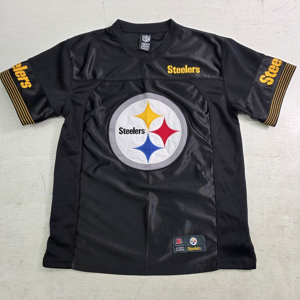 NFL Team Apparel Pittsburgh Steelers Embroidered Jersey Youth Size L 14-16 EUC